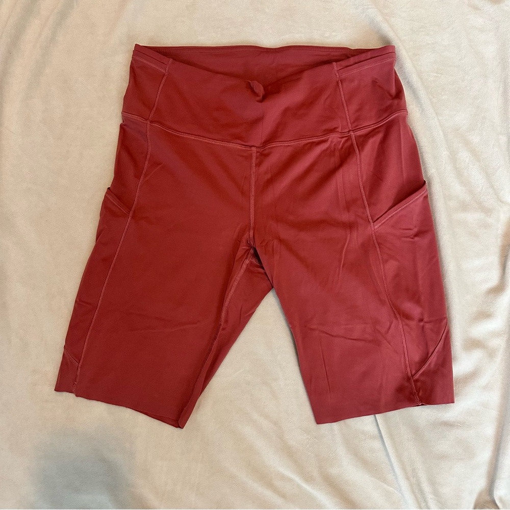 Lululemon High-Rise 10” Shorts – Red Merlot – Size 12